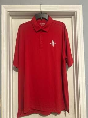 Columbia Golf Houston Rockets Omni-Wick Polo Shirt Red Men's 2XL